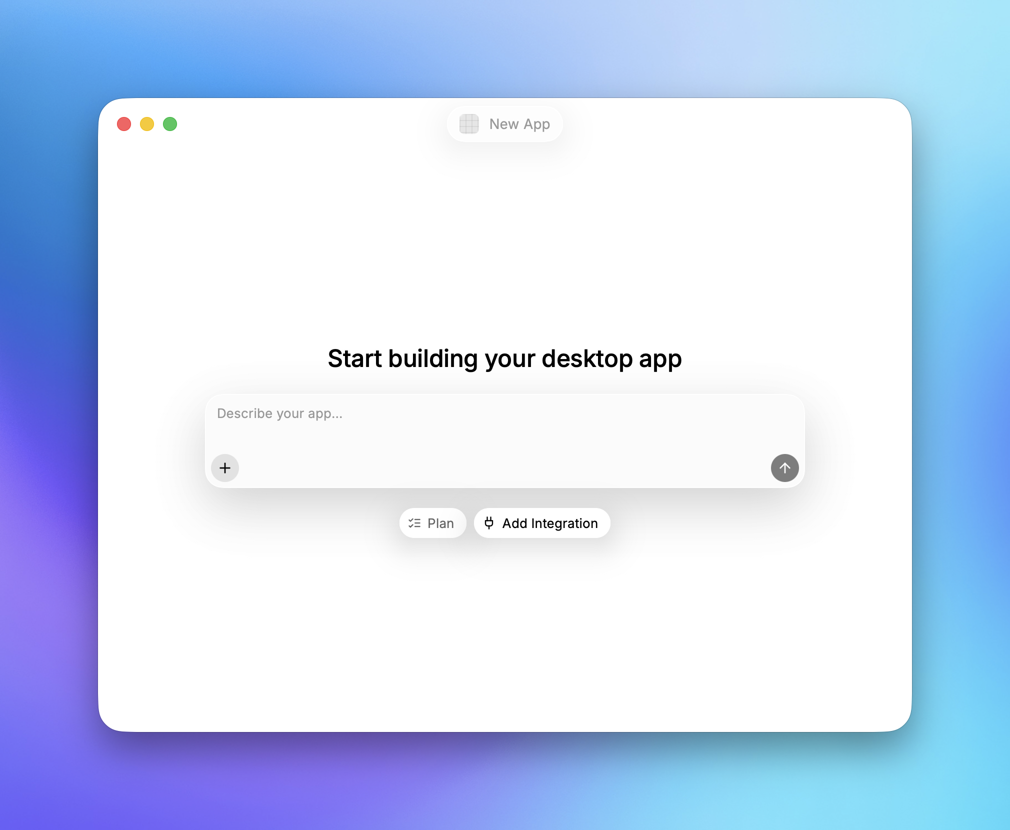 Pantalla de creación de un nuevo proyecto en la app Glaze de Raycast